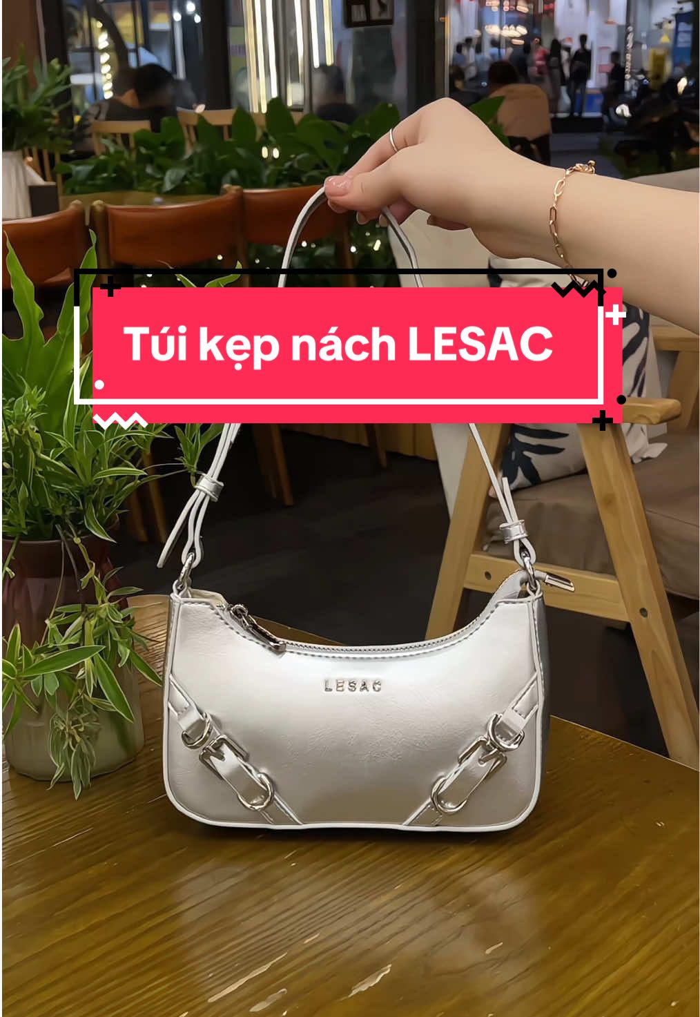 Túi kẹp nách phối đai form dáng trẻ trung LESAC #lesac #reviewtuixach #tuikepnach #tuideovai #tuixachdep 