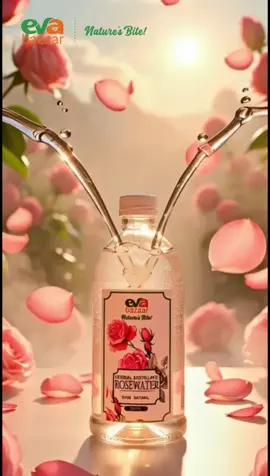 From the heart of roses comes pure refreshment. Hydrate, tone, and let your skin — and senses — bloom.  Eva Rosewater — nature’s touch in every drop. Pure, aromatic, and rich in natural antioxidants. Soothes and revitalizes the skin while balancing its natural pH. Adds a gentle floral note to desserts, drinks, and dishes #EvaBazaar #RoseWater. #NaturesBite #