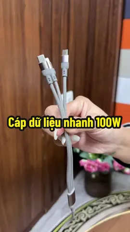 Sạc nhanh không cần chờ đợi,dây cáp 3 đầu  #sacnhanh #sacnhanhiphone #sacnhanh100w #xuhuong #thuythothe 