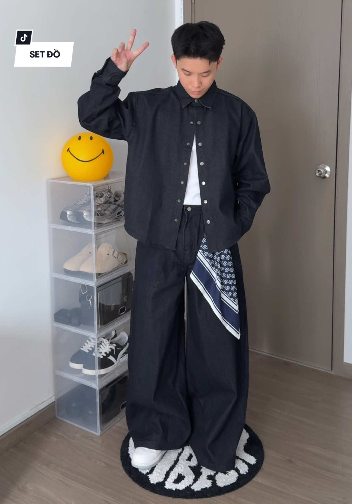 Set đồ Denim nam GODMOTHER 👏 #goclamdep #outfit #setdodenim #setquanao #iamloc1108 