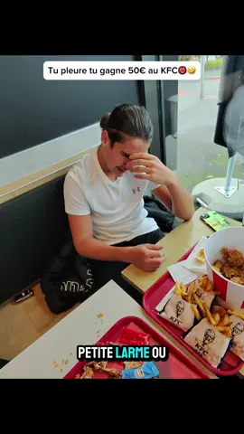 Tu pleure tu gagne 50€ au KFC👹🫣🤣#viral #drole #cameracachée #humour #creatorsearchinsights 
