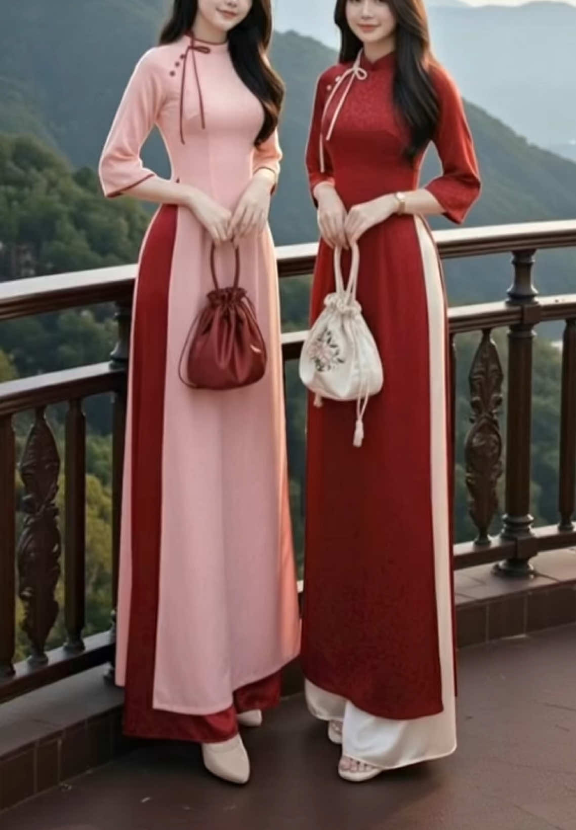 Đủ màu Áo Dài Gấm lệch cổ đính# aodai #aodai #aodaivietnam #hoannganfashion #aodaigam