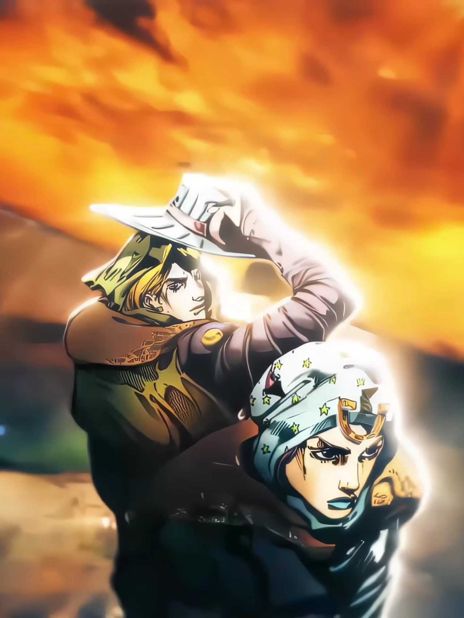 Best duo? Collab w @reus.editx #steelballrun #johnnyjoestar #gyrozeppeli #mangaedit #120fps #jjba #fyp