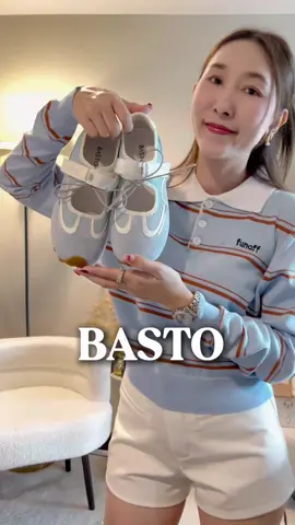 รองเท้าผ้าใบทรงน่ารัก ใส่สบายมาก #รองเท้าผ้าใบ #basto #รองเท้าผ้าใบแฟชั่น #รองเม้าแมรี่เจน #เอมอลินดา 