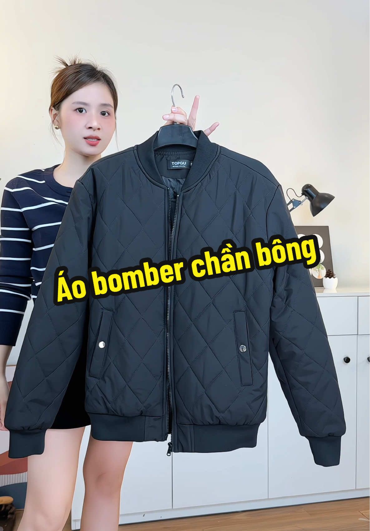 Áo phao bomber chần full bông - nhẹ - ấm #TOPGU #phuongvinguyen #phuongsongsinh #aobomber 