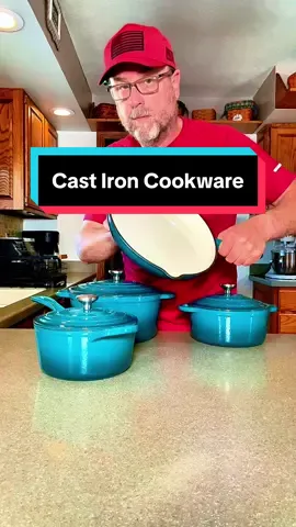 Nonstick Enameled Cast Iron 7 Piece Cookware Set #castironcooking #cookware #tiktokshopcreatorpicks #tiktokshopblackfriday #tiktokshopcybermonday 