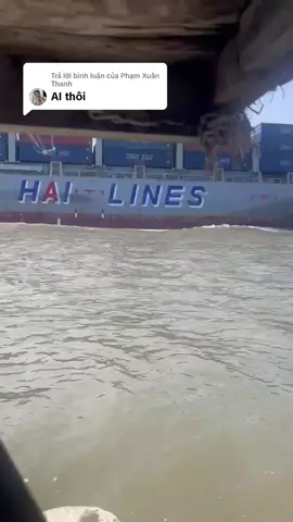 Trả lời @Phạm Xuân Thanh thuỷ triều lên cao,hai chiếc chạy ngược chiều né nhau nên ép vào mé,hút nước dữ lắm#nghesongnuoc #songtaubuon #songlongtau #xuhuongtiktok #container 