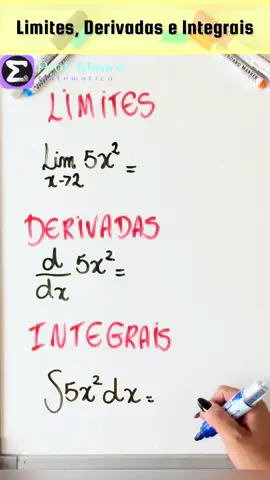 INTEGRAL, LIMITE E DERIVADA✍️#integral #limite #derivada #calculo 