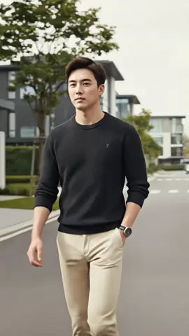 Áo Len Nam Quảng Châu, Cổ Tròn lót lông, chất len dệt kim dày dặn ấm áp trẻ trung #aolennam #aolen 