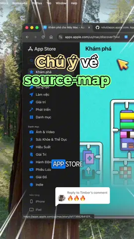 Replying to @Timber Source-map là gì và tại sao lập trình viên không nên bật source-map trên production. Bài học từ App Store phiên bản web của Apple. #LearnOnTikTok #ThanhCongNghe #J2TEAM #JUNO_OKYO #dev 