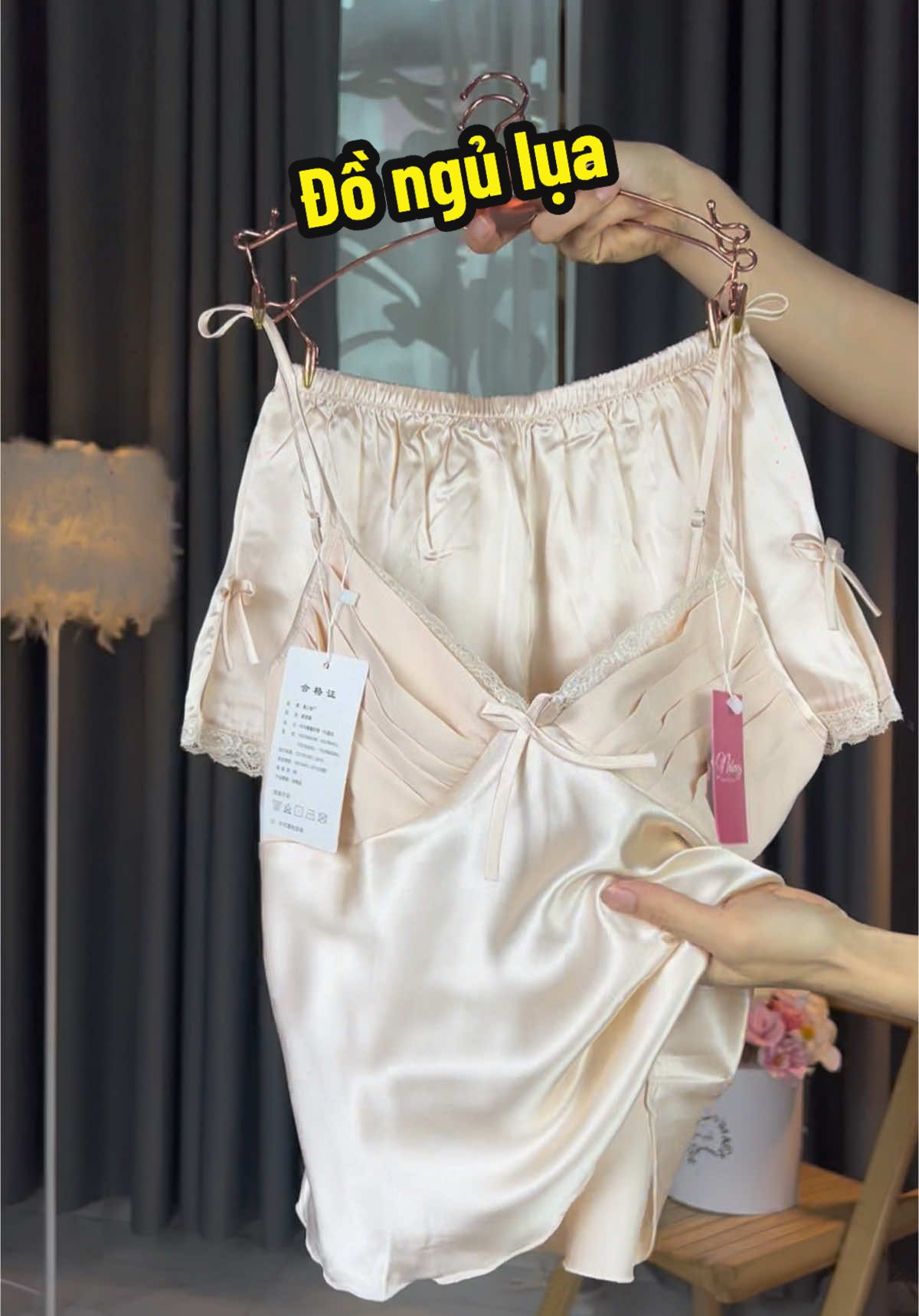 Bộ đồ ngủ lụa mềm mại êm ái mặc nhẹ #dongulua #bongulua 