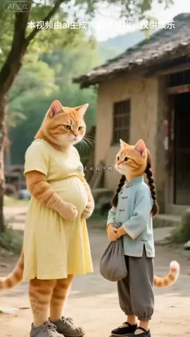 To ease the burden of life, my mother actually sold me to Ersha, a simpleton in the village, to be her child bride. #LivingUnderOthers'Roof #TouchingCatStory #Emotion @MeowPaTales @AI Cat Plot @PPugMovies 