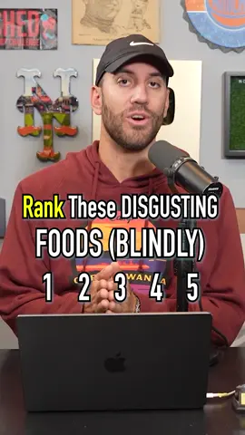 Ranking DISGUSTING FOODS Without Knowing What’s Next! #fyp #food #gross #rank #disgusting 