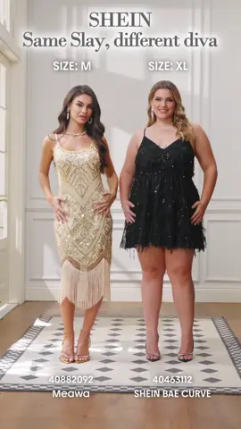Same slay, different diva 👯 Discover stunners for every silhouette ❤️‍🔥@shein_women #SHEINtrends #SHEIN #SHEINstyle #SHEINhaul #SHEINForAll #OOTD #fashion #chic