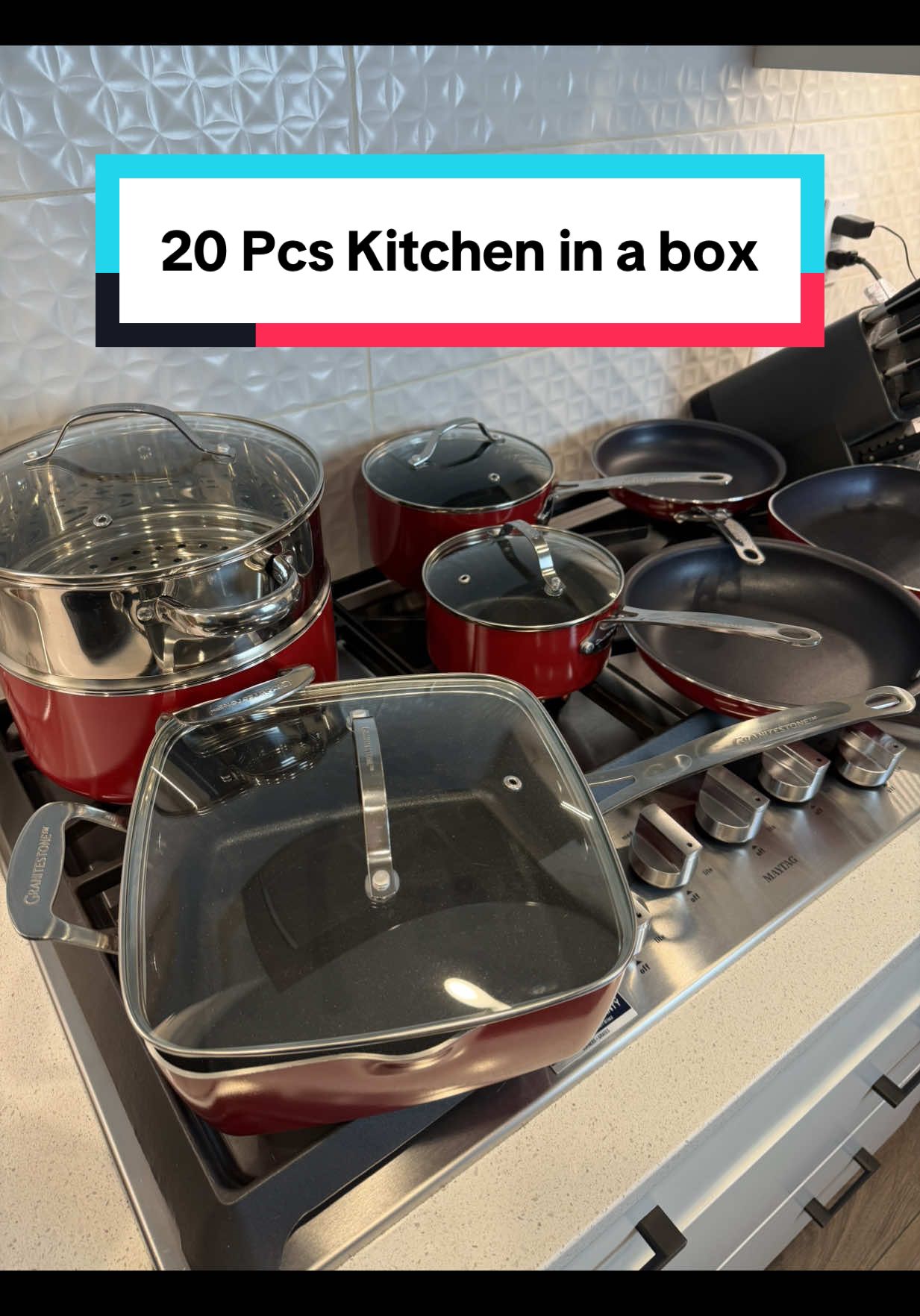 If your looking to upgrade your kitchen pots and pan set. checkout this 20 pcs Granite stone cookware set. #cookware #cooking #potsandpans #tiktokshopblackfriday #tiktokshopcybermonday 