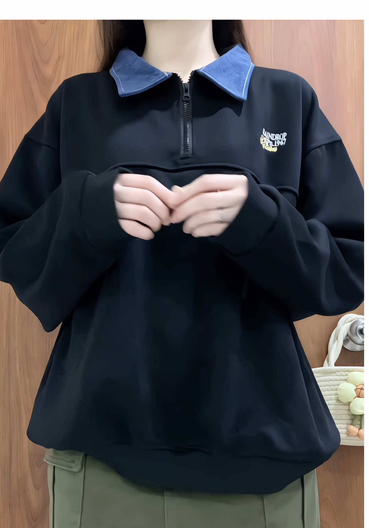 Áo sweater phối cổ sơmi #sweater #aosweater #aophoicosomi #aothudong #phoidoxinh 