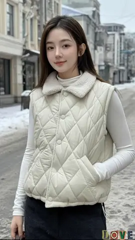 Áo khoác gile cổ lông trần trám chưa bao giờ hết hot #aogile #aophaogile #thoitrangnu #aonu #aokhoac 