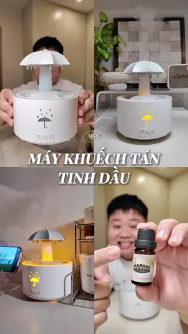 Máy khuếch tán tinh dầu hiệu ứng mưa rơi lạ mà decor cũng đẹp  #anhbeoriviu 