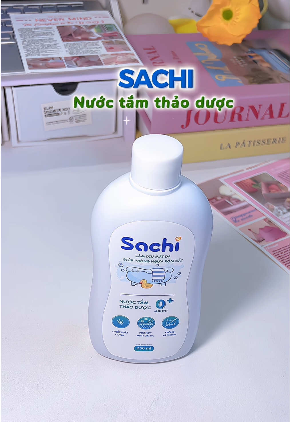 Nước tắm thảo dược Sachi 250ml tiện lợi nè, tắm dịu da lắm nhen 🌸#nuoctamthaoduocsachi #nuoctamthaoduoc #Sachi #nuoctamchobe #nuoctamthaoduocchobe 