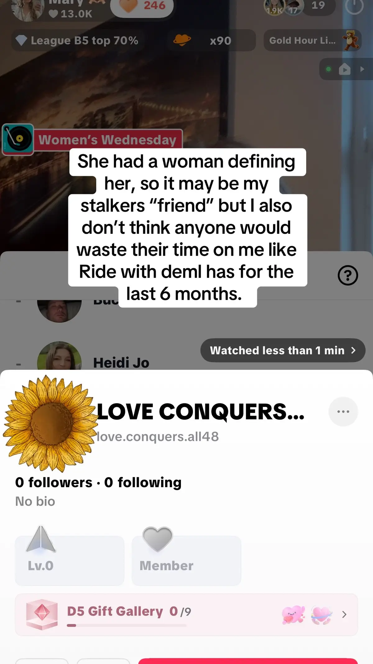 My cyber stalker is screen recording my entire live trying to make it seem like using my voice is the problem. I will not be silenced. Shewon’t stop so I will be posting the daily harassment. She sits and records me all day. Accused my child’s father of things. It needs to stop. But until it stops I will be posting daily posts. If it bothers you, imagine being me taking for six months and being done with it. #cyberstalker 