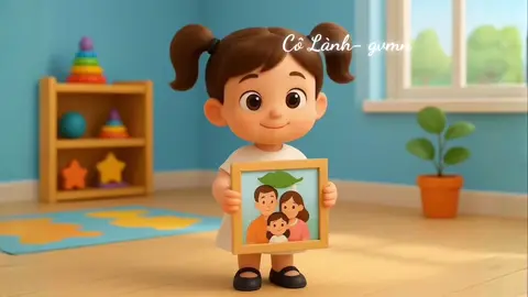 Tình huống trang trí khung ảnh gia đình #xuhuong #veo #giaovienmamnon #congngheai 