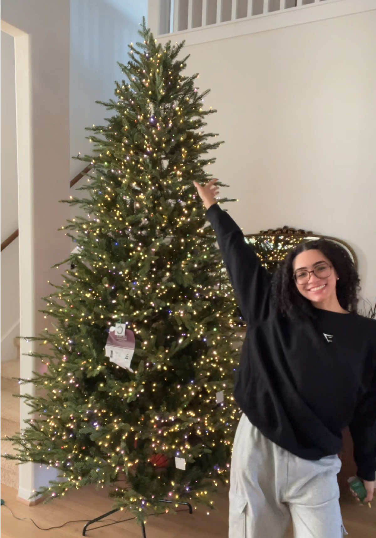 I can’t believe I was able to get my hands on the viral twinkle tree from  Home Depot that’s sold out!! #homedepo #granddutchessbalsamfir #christmas #viraltree #twinkletree 