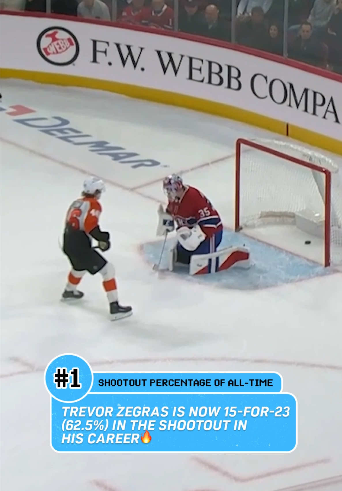 Zegras is a shootout cheat code 🎮 #hockey #NHL #trickshot #hockeytiktoks 