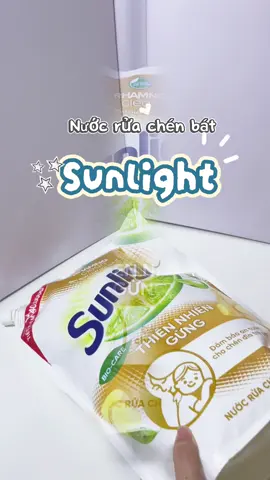 Unbox nhẹ túi Sunlight hương gừng thiên nhiên 3,3kg🍃 Mùi thơm dịu, rửa sạch dầu mỡ, tay vẫn mềm mịn 💛 #Sunlight #Unbox #Review #NướcRửaChén #HươngThiênNhiênGừng