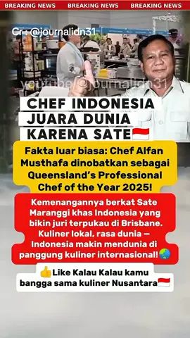 Chef Indonesia Alfan Mustofa Juara Queen stand profesional Chef Of The Year 2025 #Makanan Indonesia Mendunia#sekarang giliran Sate Maranggi#sebelunya Rendang dan Nasi goreng