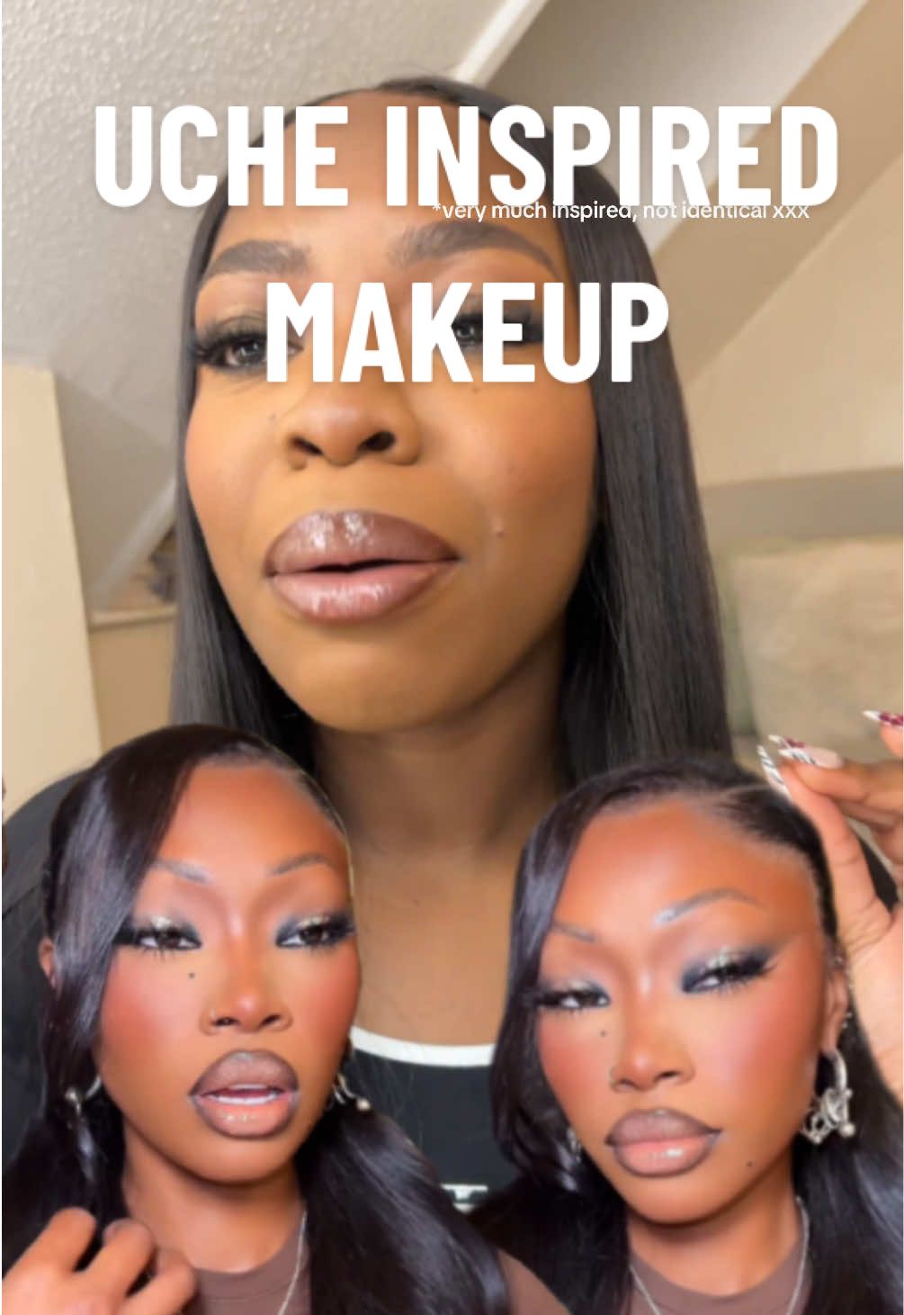 Tried something new with a dark, smoky eye and fell in love!! @NATORI 🌩 my 🐐 xx  #smokeyeye #grwm #ukblackgirlmakeup #eyeshadowtutorial #makeupinspo 