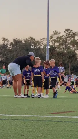 in love with the coach & the tiny QB 🏈😭 #toddlersoftiktok #flagfootball #family #MomsofTikTok 