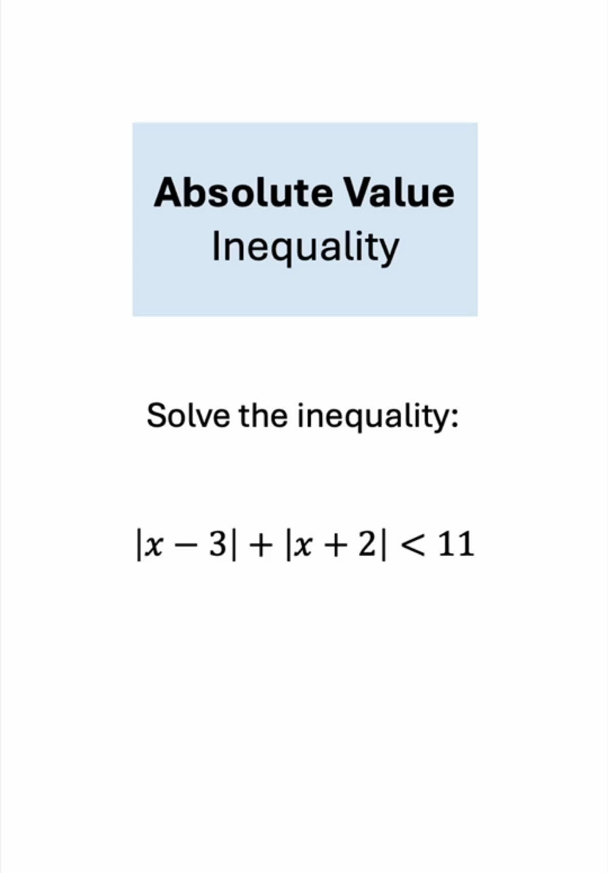 Absolute value inequalities can be tricky, so let’s have a look at a methodical approach you can use when solving such problems. In partnership with Mathos AI. Check out this powerful AI solver using the link in my bio. #math