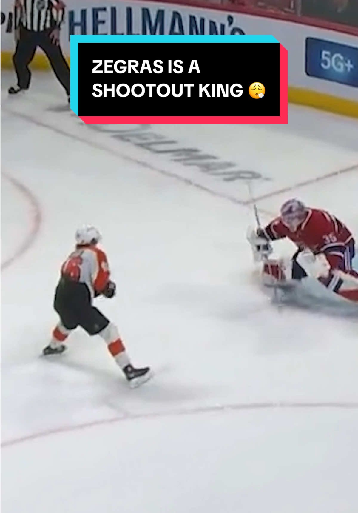 don’t wanna be a goalie up against Z #NHL #shootout #goal #TrevorZegras #PhiladelphiaFlyers 