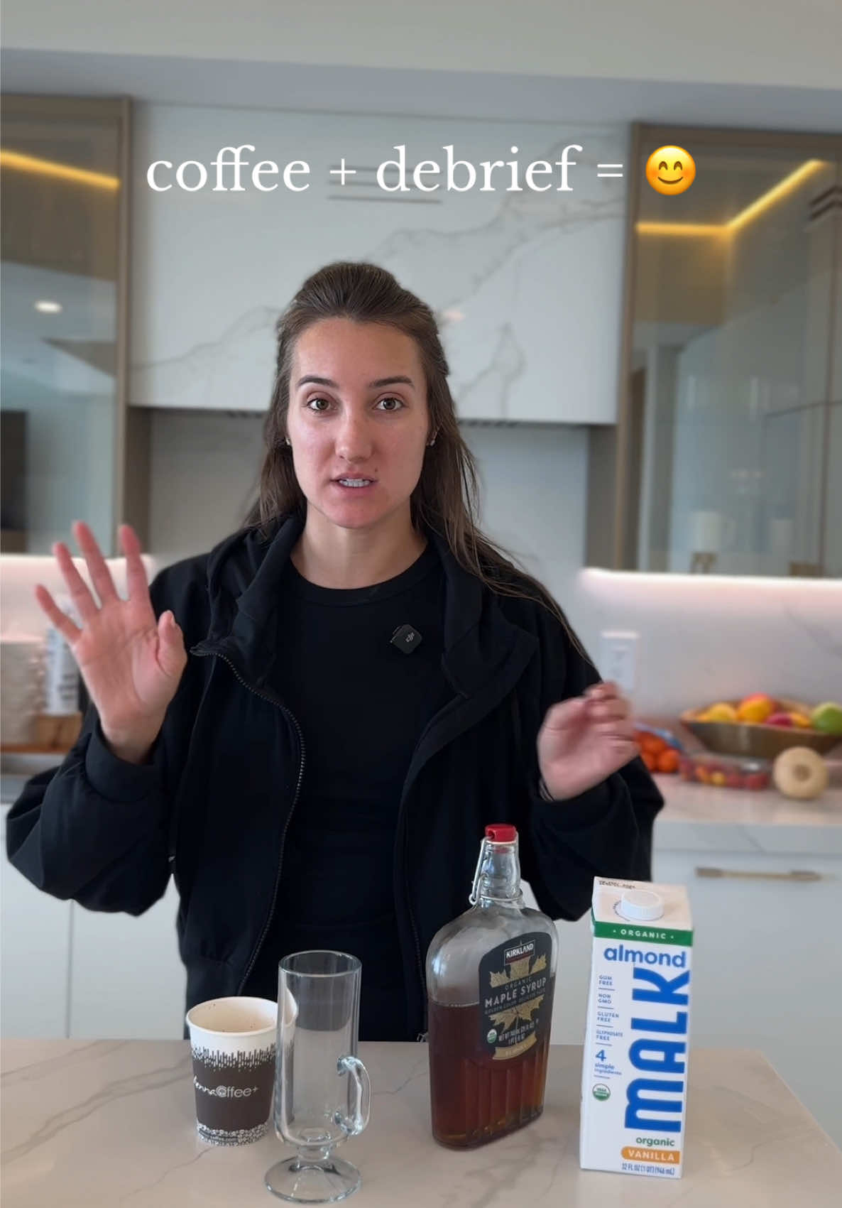 Whats better than a coffee and debrief 🥰 ☕️ love this coffee recipe for a low sugar option!  #coffeerecipes #athomecoffee  @MALK Organics 