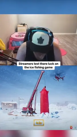 Streamers test there luck on the ice fishing game #kickstreaming 
