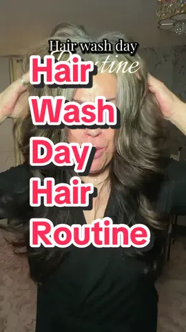 Hair wash routine. #hairwashday #greyblending #hairtok #hairroutine #hairproductsthatwork  @K18 Hair  @Color Wow Hair  @Virtue Labs  @Dyson USA 