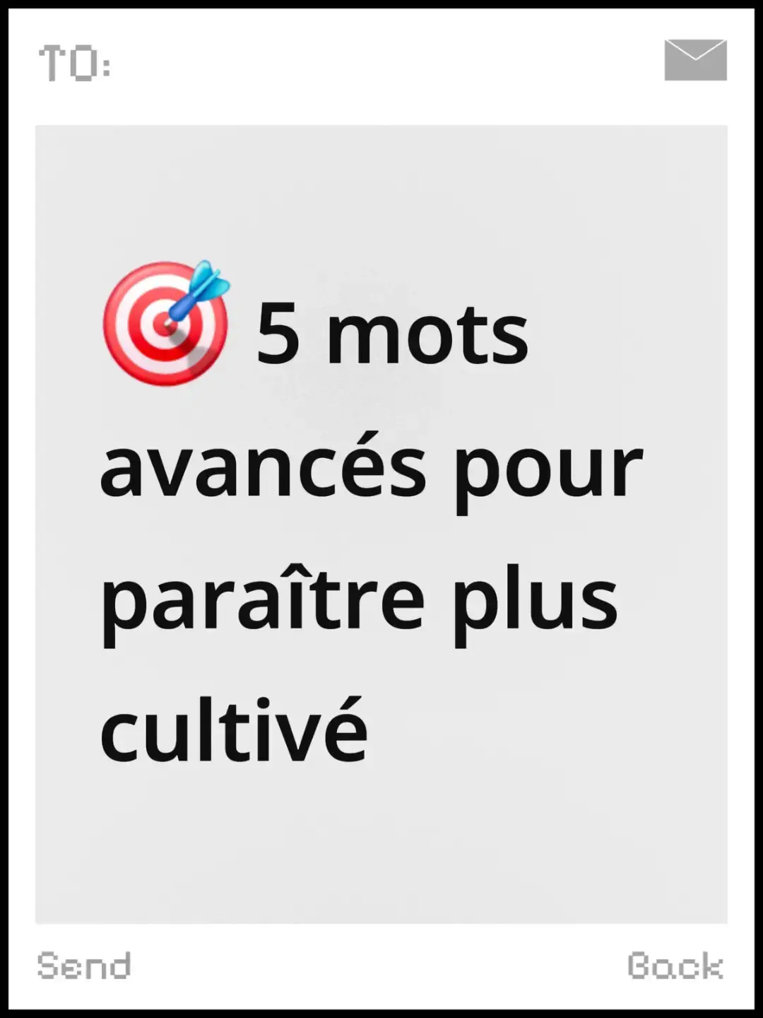 Découvre 5 mots avancés pour parler comme une personne cultivée et confiante. Si tu veux enrichir ton vocabulaire et t’exprimer avec classe, cette série est pour toi. 📌 Mets en favori pour t’entraîner plus tard et progresser chaque jour. #VocabulaireAvancé #LangueFrançaise #ExpressionÉlégante #MotDuJour #ParlerAvecClasse 