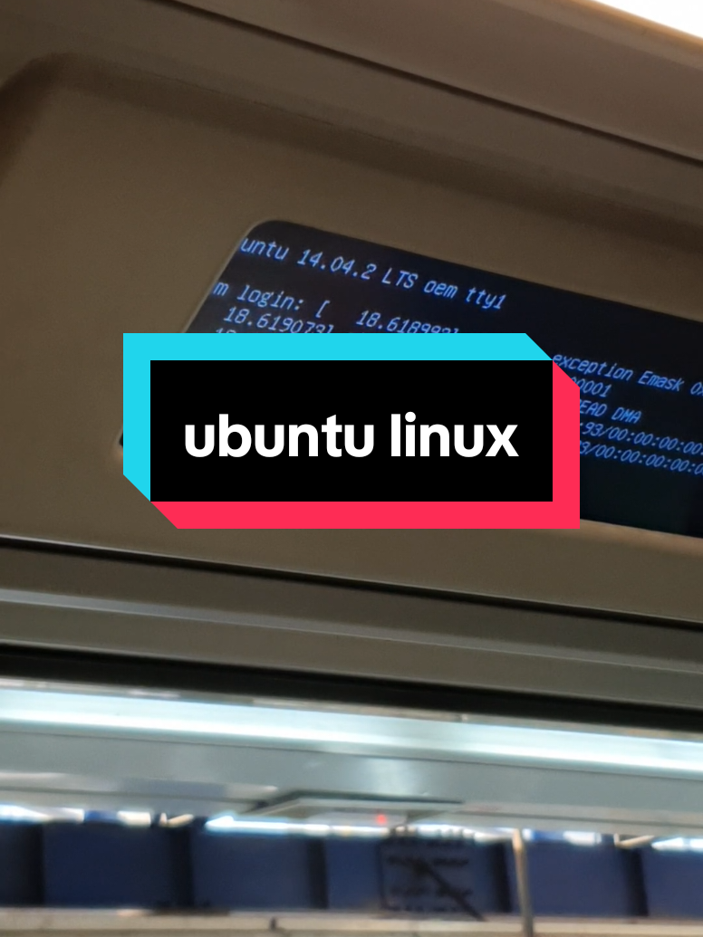 ubuntu linux inside LRT train #ubuntu