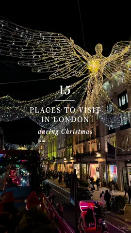 🎄🇬🇧 15 places to visit in London during Christmas ⬇️  🎅🏻 Check out my free Christmas in London Guide at kelseyinlondon.com (link in bio) which includes: ⁣🌟 Christmas Lights Locations ⛸️ Ice Skating Rinks 🛍 Christmas Markets & Window Displays ☃️ Festive Events & Activities🎄Best Restaurants 🫖 Christmas Afternoon Teas 📸 Photo Locations ❄️ Winter Igloo Pop-Ups + a saveable Google Map with all locations pinned 🗺️⁣ 🇬🇧 15 places to visit in London ⬇️ during November & December:  1. Covent Garden – festive wonderland filled with giant Christmas trees, twinkling lights, and the iconic Apple Market decked in decorations. 2. Cartier on New Bond Street – this luxury storefront transforms into a glittering red gift box every Christmas — the ultimate festive photo spot. 3. Regent Street – stroll beneath the famous ‘Spirit of Christmas’ angel lights that illuminate the entire street in golden glow. 4. Fortnum & Mason – Step inside this elegant department store for stunning window displays and luxury hampers wrapped in ribbon. 5. Winter Wonderland – London’s most iconic Christmas attraction with ice skating, mulled wine, festive food stalls, and endless rides. 6. Burlington Arcade – A historic covered arcade lined with luxury boutiques and glowing garlands during the festive season. 7. Oxford Street – Famous for its dazzling canopy of Christmas lights and the best holiday shopping in the city. 8. Daphne’s – This South Kensington restaurant goes all out with jaw-dropping festive decor and Italian-inspired comfort food. 9. Harrods – Marvel at the store’s shimmering façade and explore seven floors of designer gifts and festive displays. 10. Annabel’s Mayfair – Known for having one of London’s most extravagant Christmas façades, perfect for a photo op. 11. Seven Dials Market – A cosy indoor food hall with festive bites, fairy lights, and seasonal pop-ups. 12. Ralph’s Coffee – Grab a hot drink at Ralph Lauren’s chic café, elegantly decked in plaid and pine garlands. 13. The Savoy – Step into luxury with its glamorous Christmas tree displays and afternoon tea beneath sparkling chandeliers. 14. Miracle at Henrietta – A Christmas-themed cocktail bar serving over-the-top festive drinks in the most kitsch holiday setting. 15. Borough Market – A foodie favourite filled with Christmas stalls offering artisan cheeses, mince pies, and mulled wine. Video edited with my video presets: (link in bio) ⁣ © No reposts - DM for licensing.  Christmas things to do in London⁣ 2025 | London Christmas Markets⁣ | London Christmas Restaurants⁣ | London Christmas Lights | London Christmas 2025 | Christmas in London Activities | London Christmas Events. Things to do in London in December