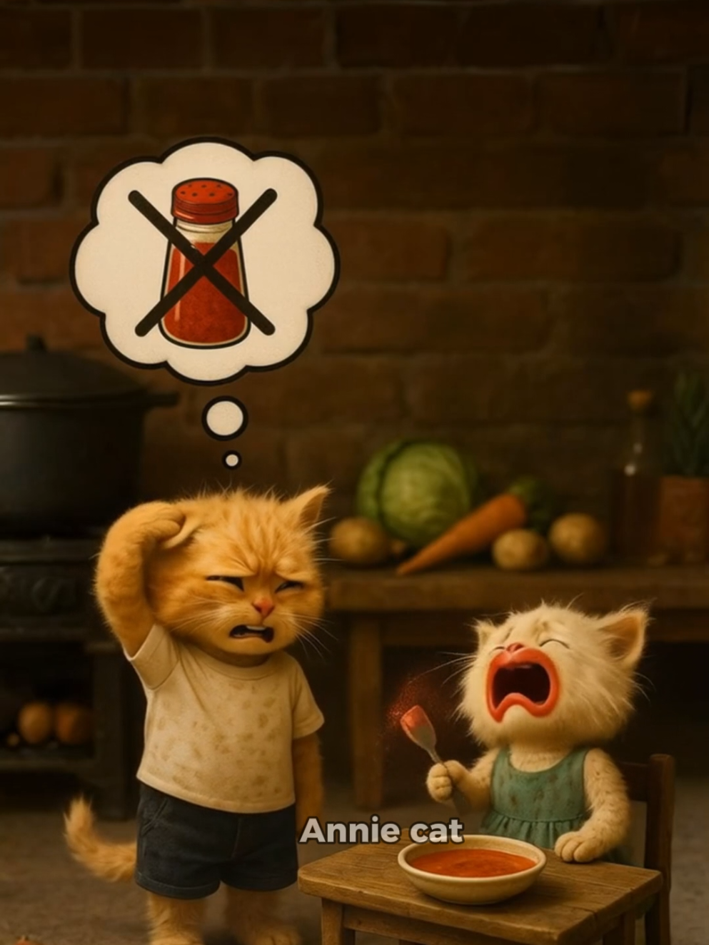 Poor cat loves spicy food too much and the ending#aicat #viral #foryoupage #fyp #cat #animation #sad #poorcat #cartoon #baby #ai 