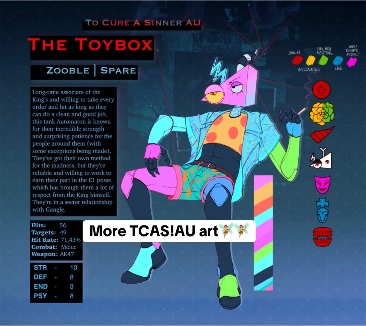 more doodles, designs and stuff from my TADC mafia AU “To Cure A Sinner” (can be found on AO3) #tadc #theamazingdigitalcircus #tadcjax #tadcgangle #ragatha 