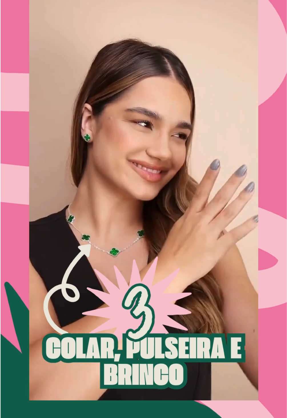 Kit Joias Femininas - Colar/Pulseira/Brinco. Digite “EU QUERO” que te envio o link! 😉 #colar #pulseira #brinco #achadinhos #shopee 
