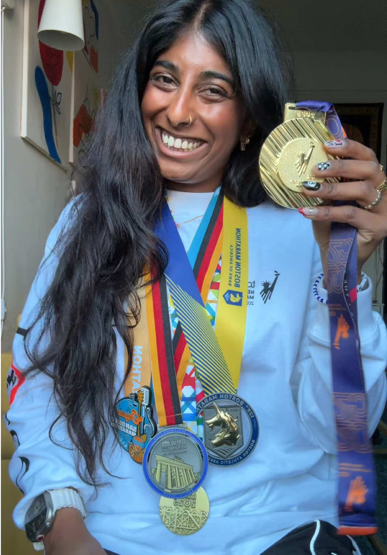 I still can’t believe I ran 5 full marathons in one year 😭 🏅 @tokyo marathon March 2025 🏅 @Boston Marathon April 2025 🏅 San Diego Rock N’ Roll June 2025 🏅 @BMW BERLIN-MARATHON September 2025 🏅 @TCS New York City Marathon November 2025 Over 130 miles raced & 4 @Abbott World Marathon Majors 🌟🌟🌟🌟 Can’t wait to see what I can do next year! 🥹 #preethisdiary #nycmarathon #runner #Running #marathon 