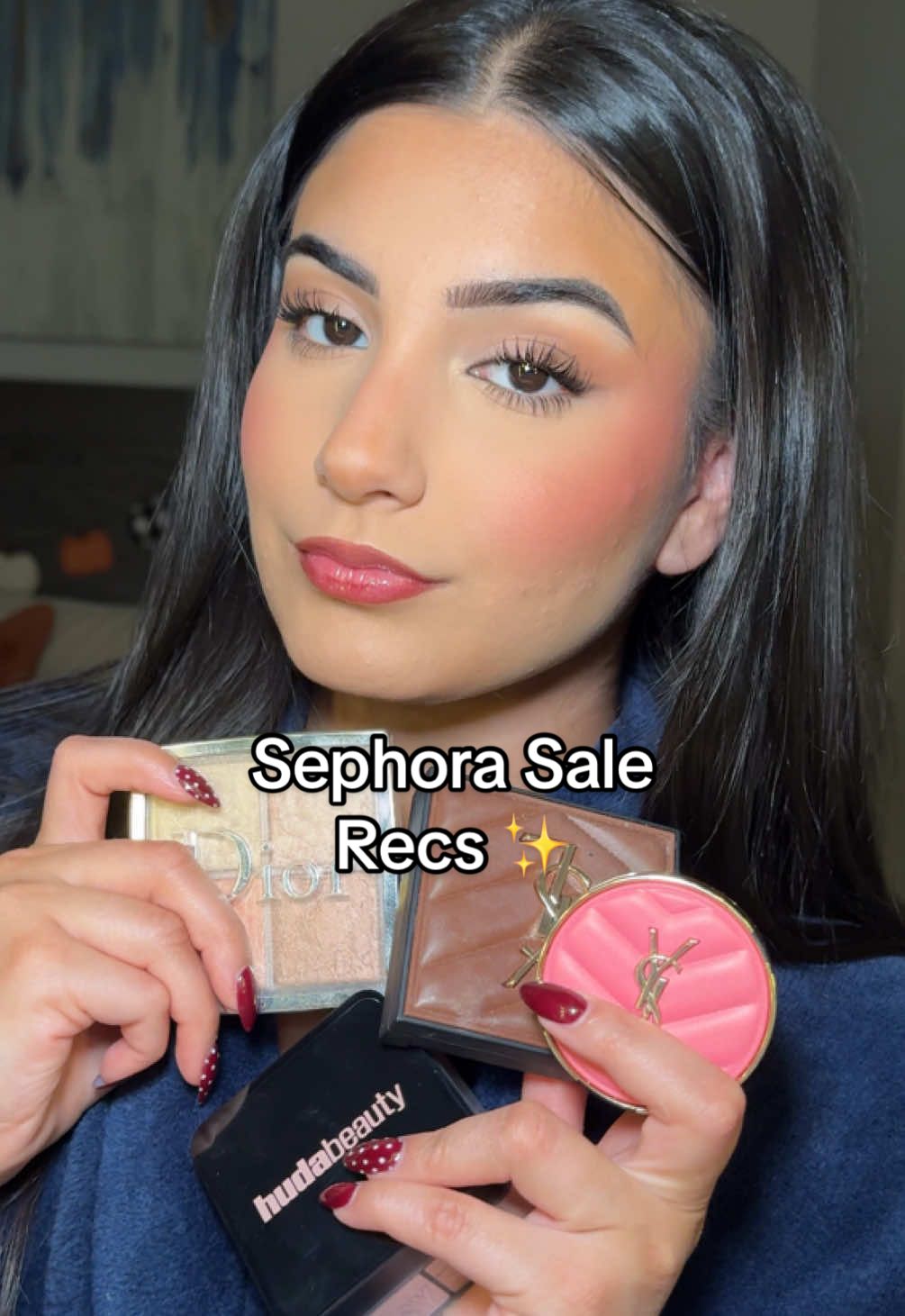 Get out your pen and paper and start taking some some notes 📝 #sephora #sephorasale #makeup #makeuptok #fyp  @Bobbi Brown vitamin enriched face base  @Huda Beauty color corrector (peach light + cherry light) + lip stains (warm brown + baby pink) + faux filler gloss (she glitzy) + color correcting powder (cherry peach)  @NARS Cosmetics soft matte concealer (cafe au lait)  @YSL Beauty all hours foundation + all hours bronzer + blush (93)  @Rare Beauty liquid contour + cream bronzer  @milkmakeup jelly blush (chill + fresh)  @DanessaMyricksBeauty yummy skin concealer + liquid blurring balm setting spray  @Makeup By Mario eyeshadow palette  @Diorbeauty highlighter palette (glitz)