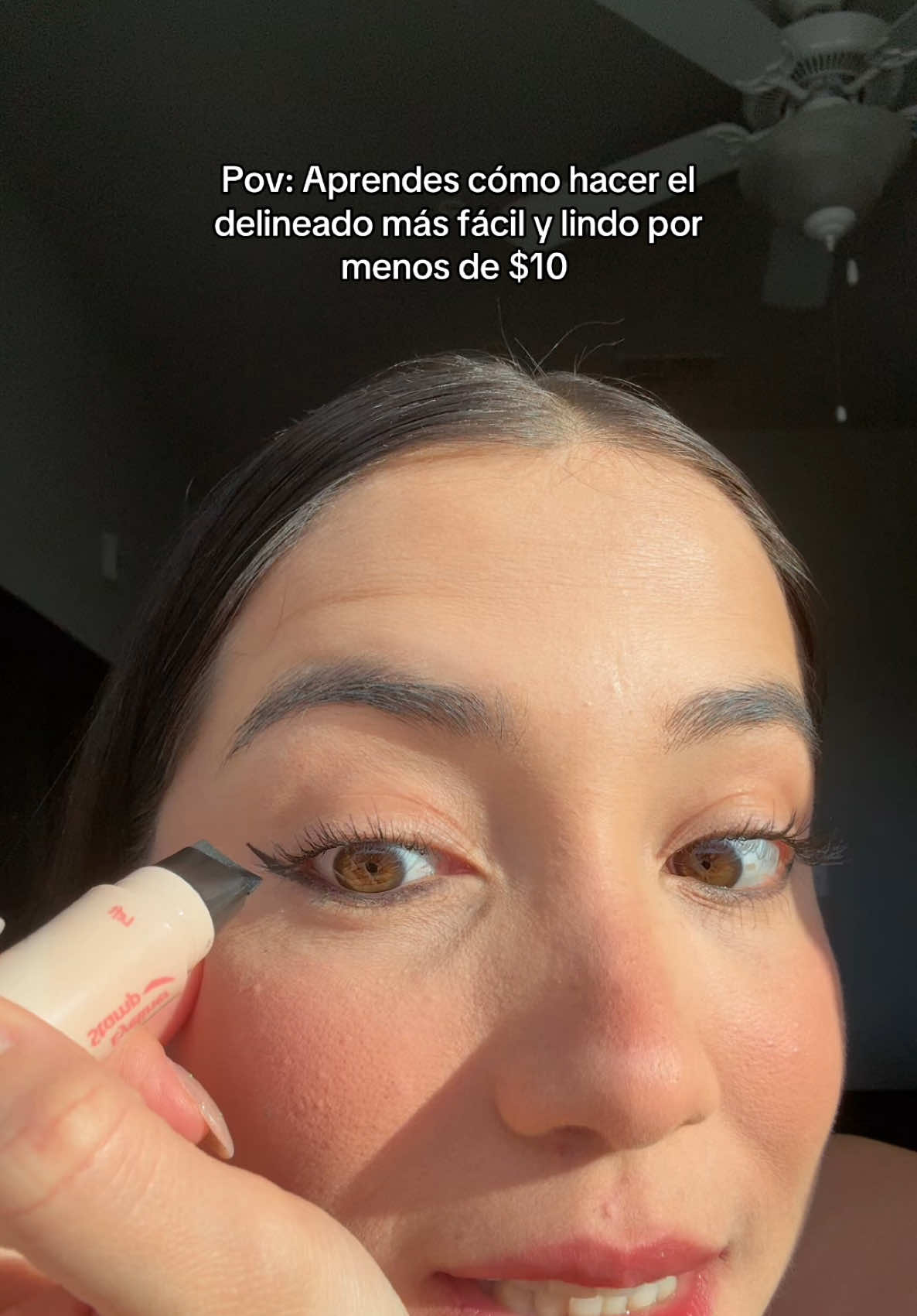 Colita de gato en 0 segundos 💋✨ que espectacularrrrssshhh #eyerliner #makeuphacks #rotatingeyeliner #makeupkorea 