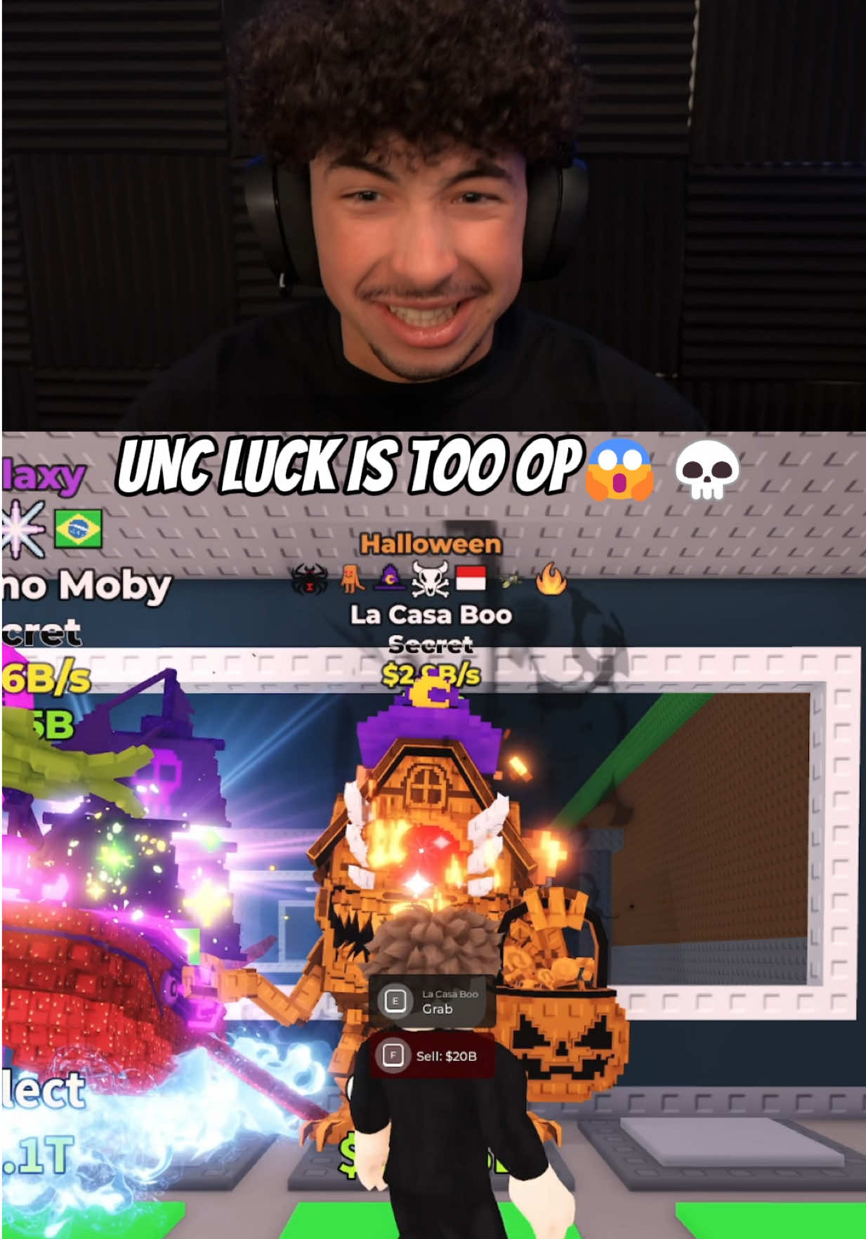 UNC LUCK IS TOO OP😱💀#roblox #stealabrainrot 