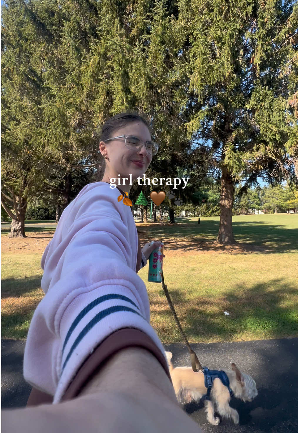 dnd girl therapy in session🎧🐶 my morning walk has been the one consistent habit that gets me out of my bed (+ makes me feel SO much better)🤭  anywaysssss now I have my first REAL THERAPY in years GTG very nervy 😅#romanticizeyourlife #creatorsearchinsights #girltherapy #wellnesshabits 