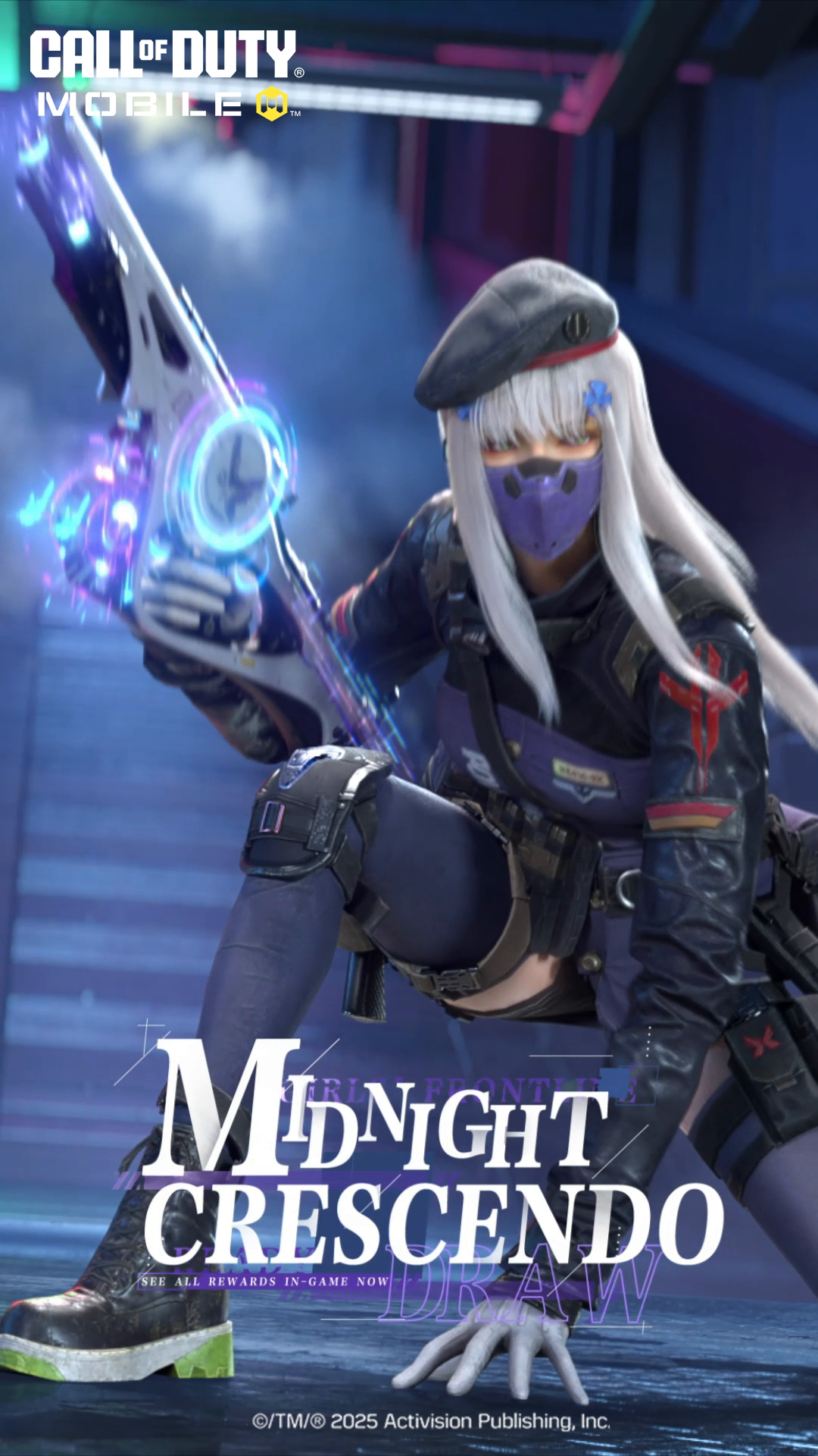 When the clock strikes midnight, the symphony begins 🎶 Unlock the Legendary ICR-1 – Wisterian Visage in the Girls' Frontline Midnight Crescendo Draw on November 6th at 4 PM PT!