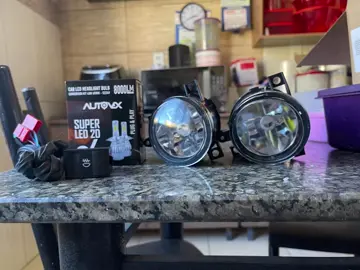 Adaptação do farol de milha super led com cooler. Só falta o ferrinho para fechar e jogar um pretinho 🤩#foryoupage #golg4oficial #goleta #golg4 #reforma 