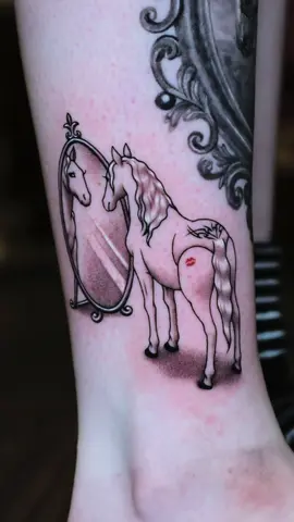 Inspired by @garretttattoo on Instagram’s toad tramp stamp 🩷 #tattoo #horsetattoo #trampstamp 